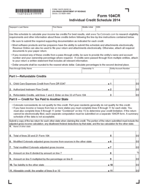 Colorado Form 104CR