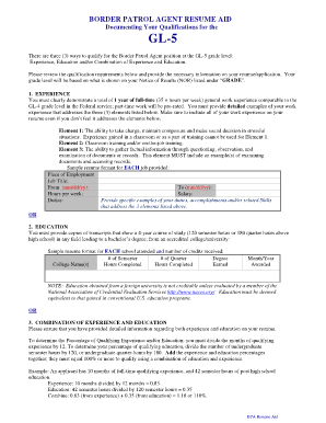 Cbp Resume  Form