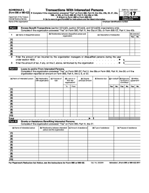 Form 990 Schedule L