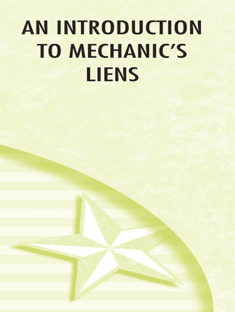 Automotive Mechanics Lien Texas Form 2010-2024