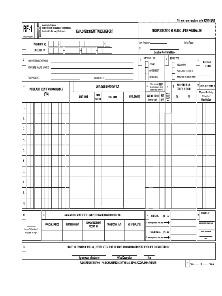  Philhealth Employers Remittance Report Form 2014