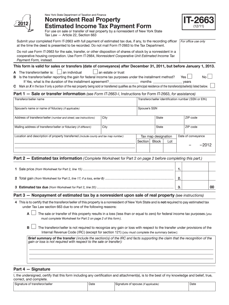  2663 Form 2021