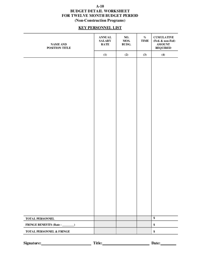 Monthly Budget Template  Form