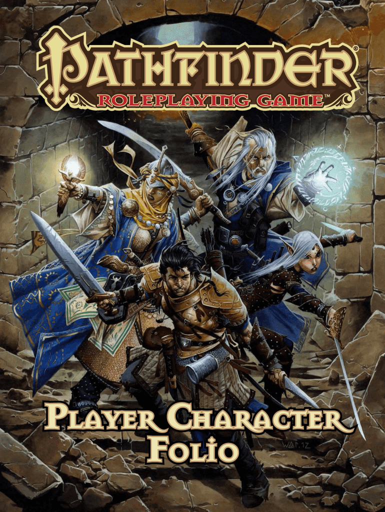 Pathfinder Character Folio PDF  Form