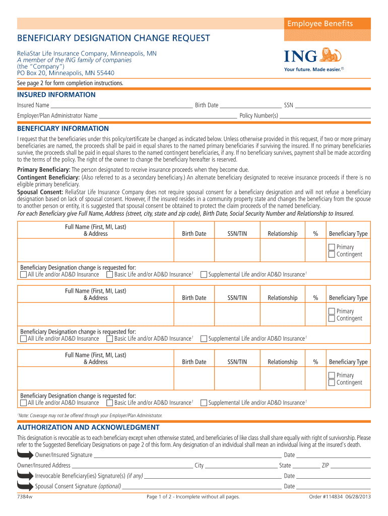  How Do I Get a Change of Beneficiary Form for My Voya 401k 2013-2024