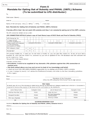 Pahal Dbtl Scheme Joining Form