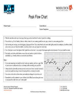 Woolcock Peak Flow Chart Asthma Australia  Form