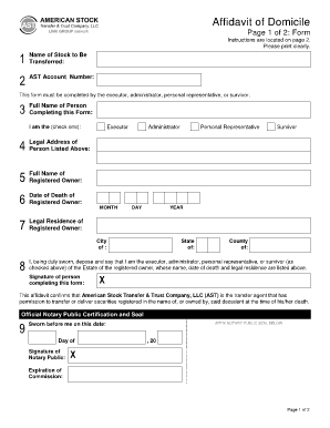  Ast Affidavit of Domicile 2014