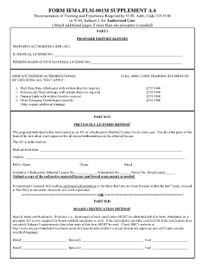 FORM IEMA FLM 001M SUPPLEMENT a 6 Iema Illinois