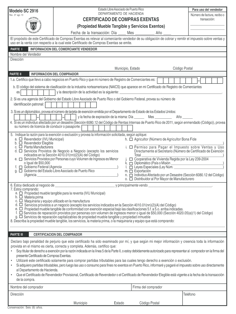 Modelo Sc 2916  Form