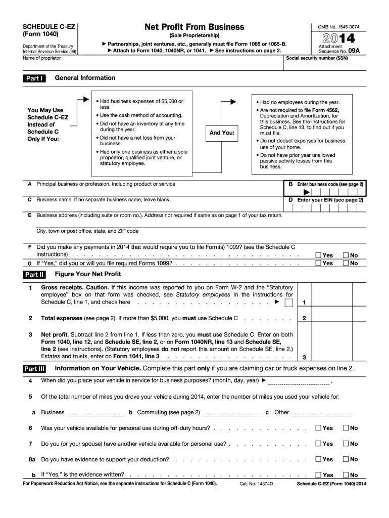 Pa 40 Schedule C  Form