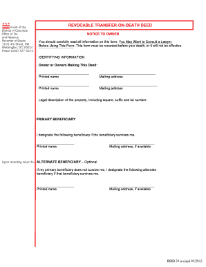 Dc Recorder of Deeds Forms