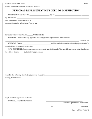 Personal Representative Deed Form