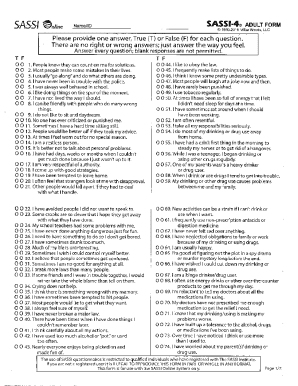 Sassi Assessment PDF  Form