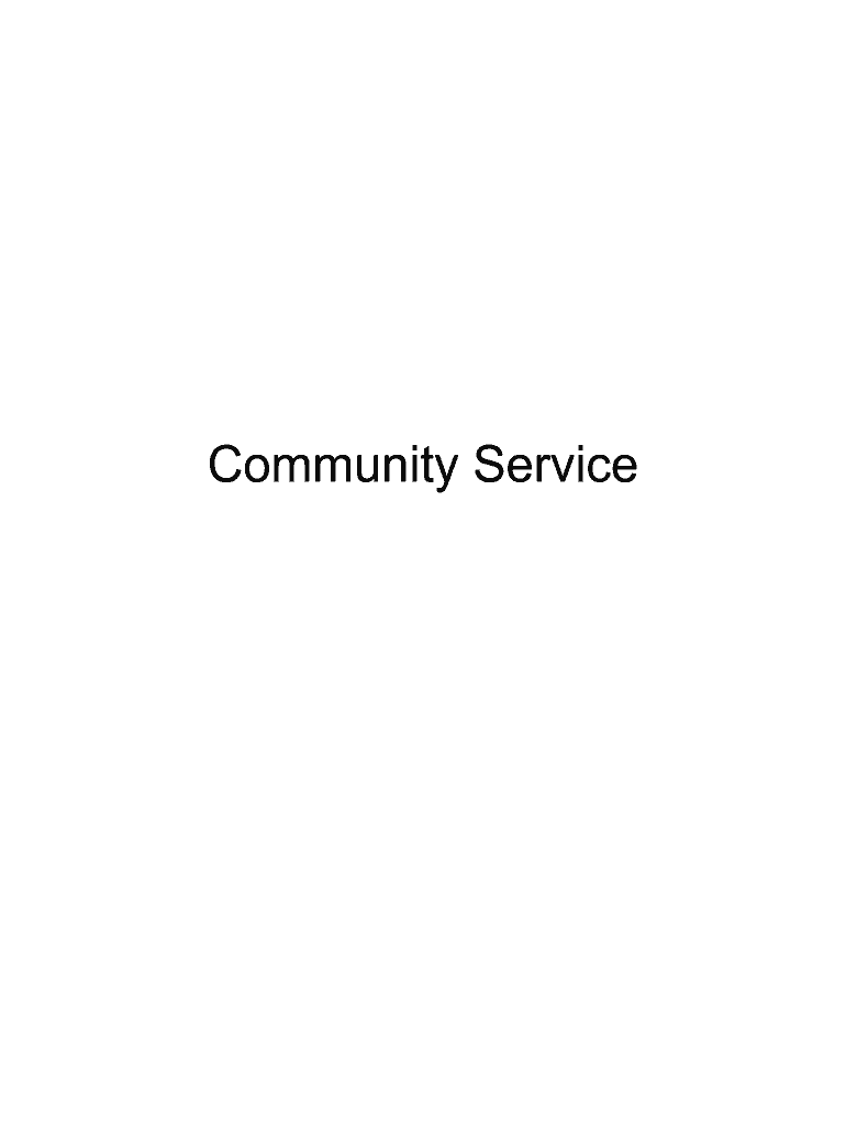 Michigan Community Service Court  Form