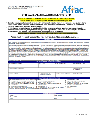 Aflac Cancer Wellness Claim Forms Printable