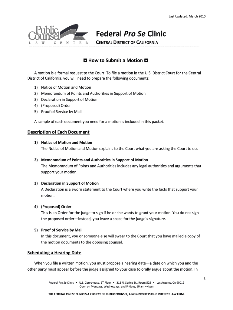 California Federal Se Clinic  Form