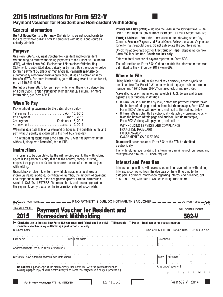  Form 592 V 2015