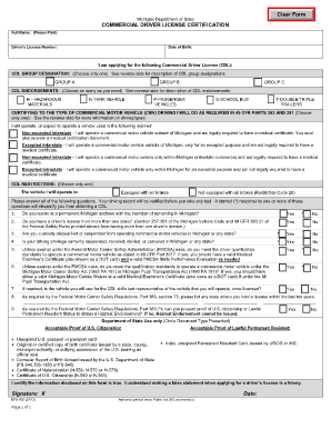 Bfs 103 Cdl Certification Form