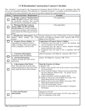 Oregon Construction Contract Template  Form