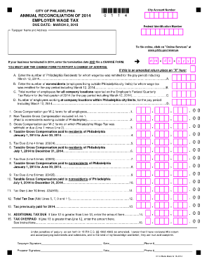 ANNUAL RECONCILIATION of EMPLOYER WAGE TAX Phila  Form