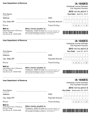 Personal Estimated Tax Form