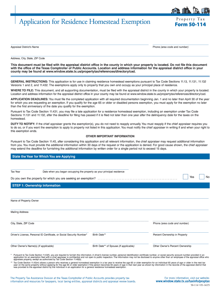 GENERAL INSTRUCTIONS This Application is for Use in Claiming Residence  Form