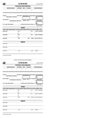 Bill of Sale Dmv  Form