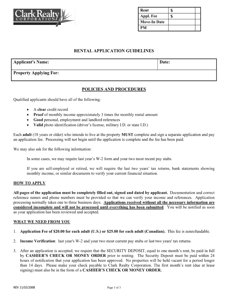 National Association of Independent Landlords Rental Application PDF  Form