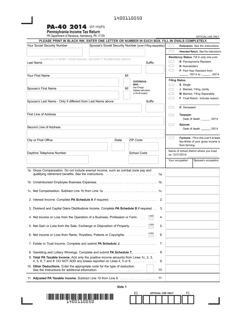  Pa Form 2019