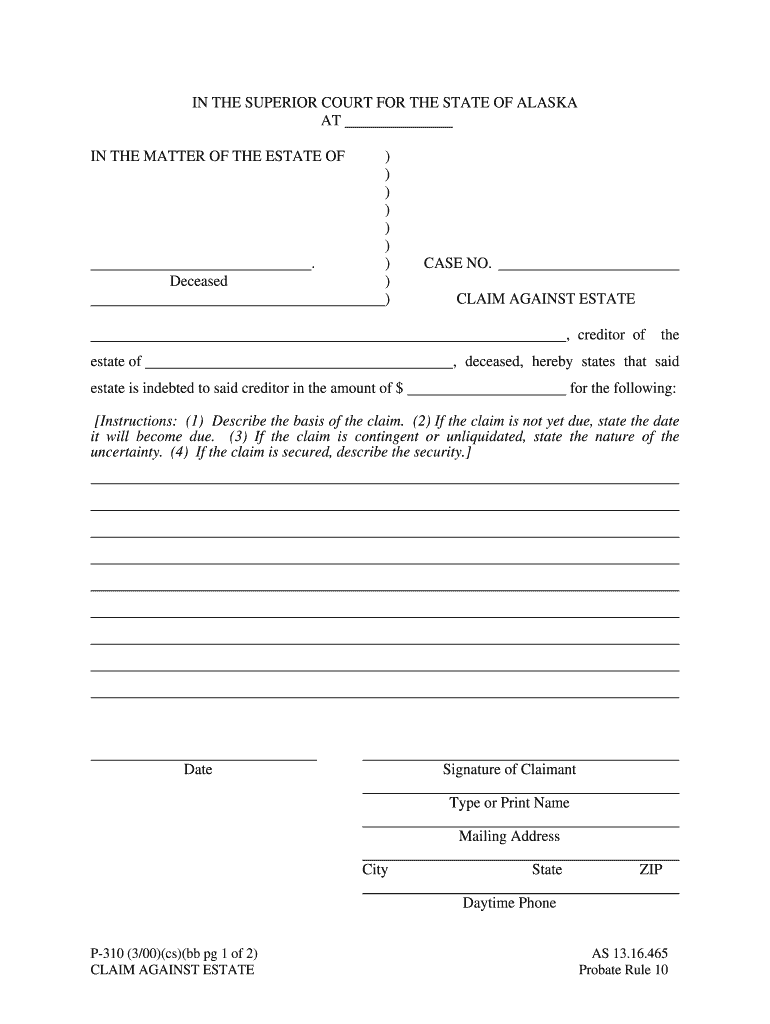 P 310  Form