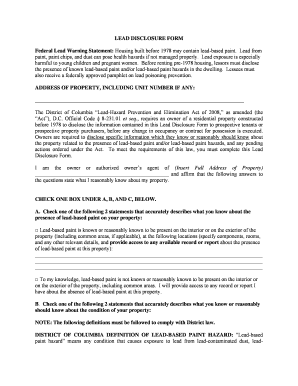 Lead Disclosure PDF Filable Form