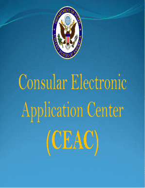 Consular Electronic Application Center  Form