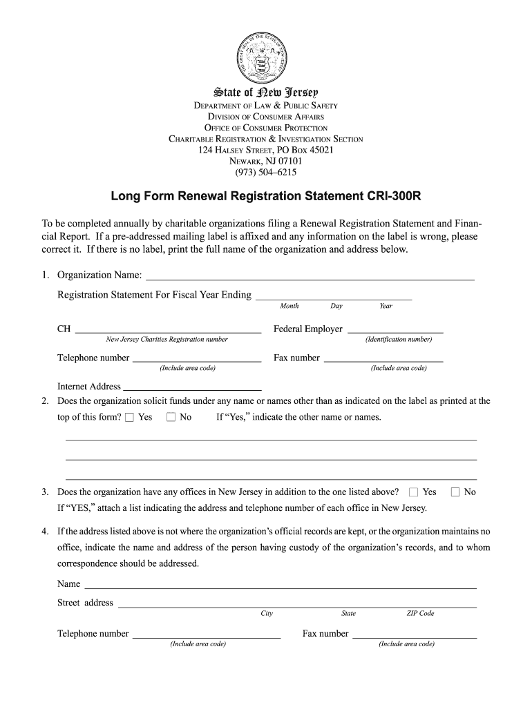 Registration Form Cri 300r