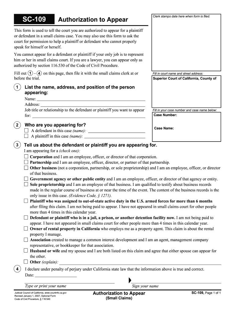 Sc 109  Form