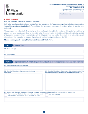 Points Based System Appendix 8 Jul Tier 4 General Student Self Assessment PDF Form