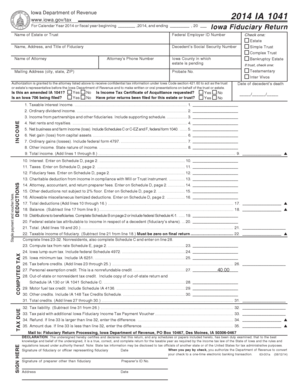 IA 1041 Fiduciary Return  Form