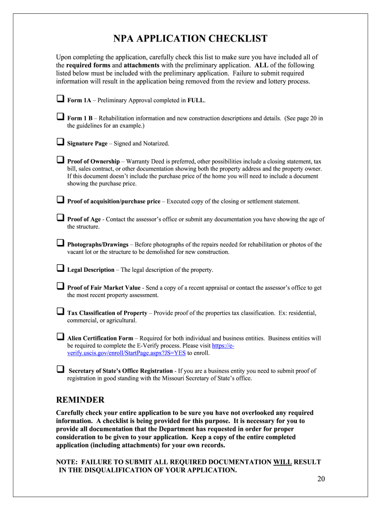  NPA Guidelines Application 2 MCESA Letterhead Ded Mo 2015