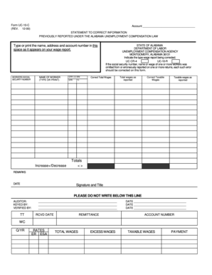 Alabama Uc 10 C  Form