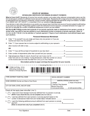 Ga Tax G4p Form - Fill Out and Sign Printable PDF Template | signNow