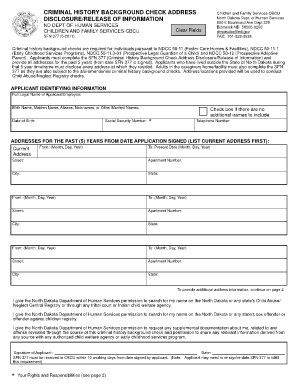 Criminal History Disclosure Form