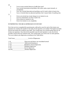 becks anxiety inventory form