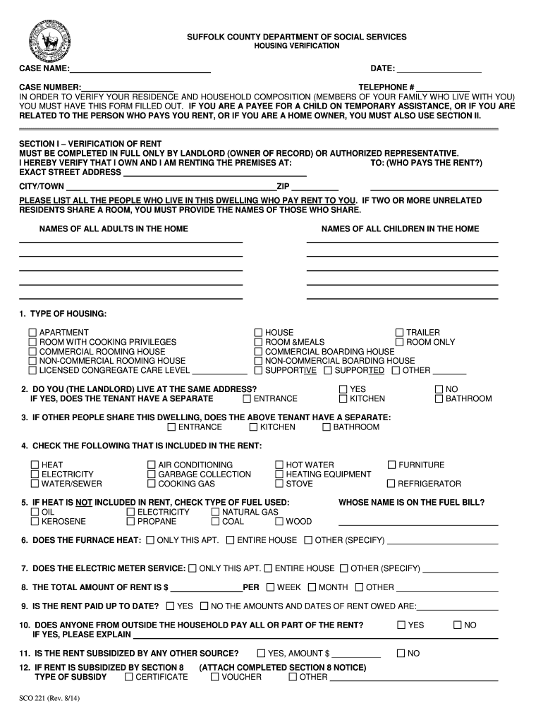 Sco 221 Form