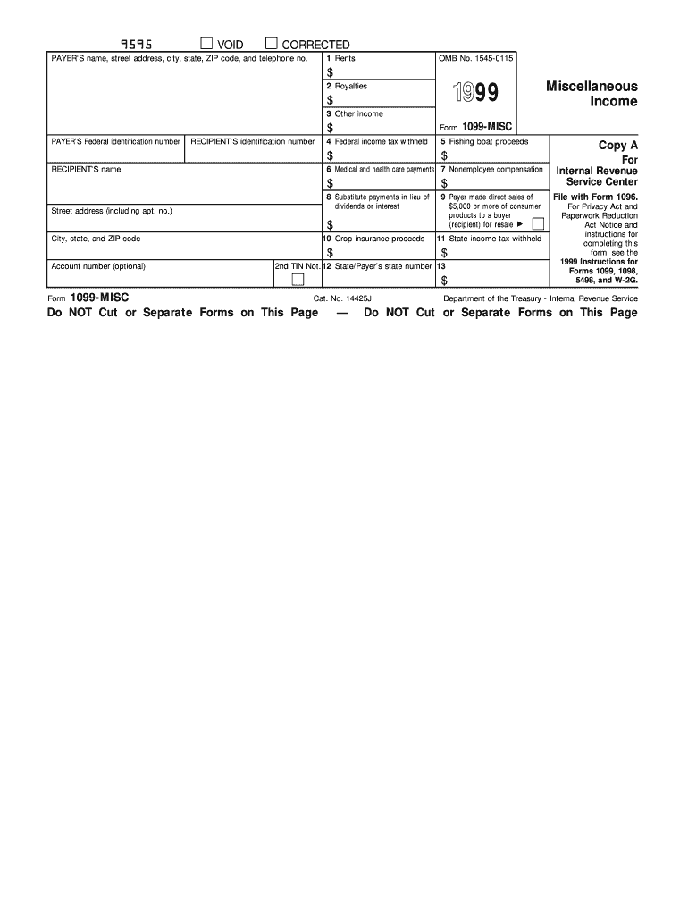  1099 Form 1999