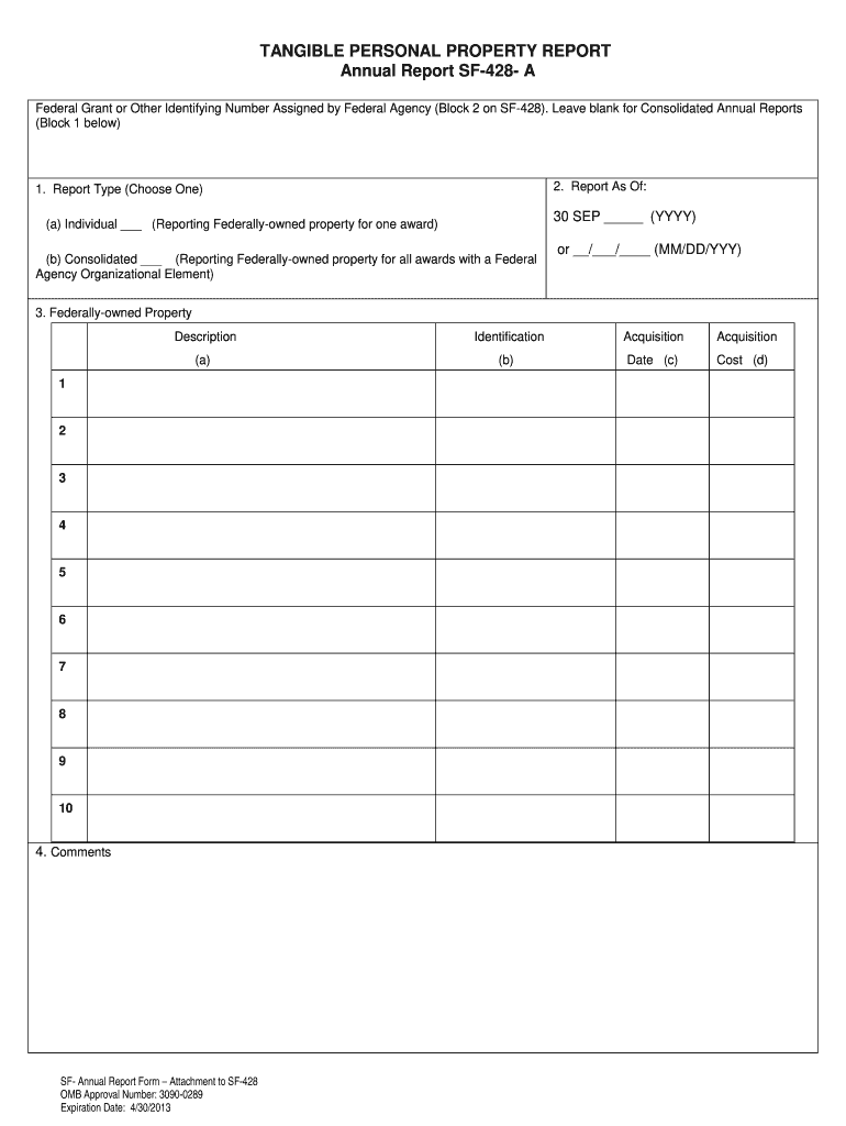 Sf 428 a Form