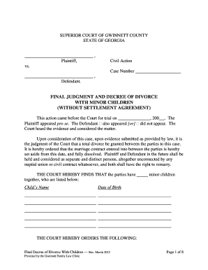 divorce decree sample form fill out and sign printable pdf template signnow