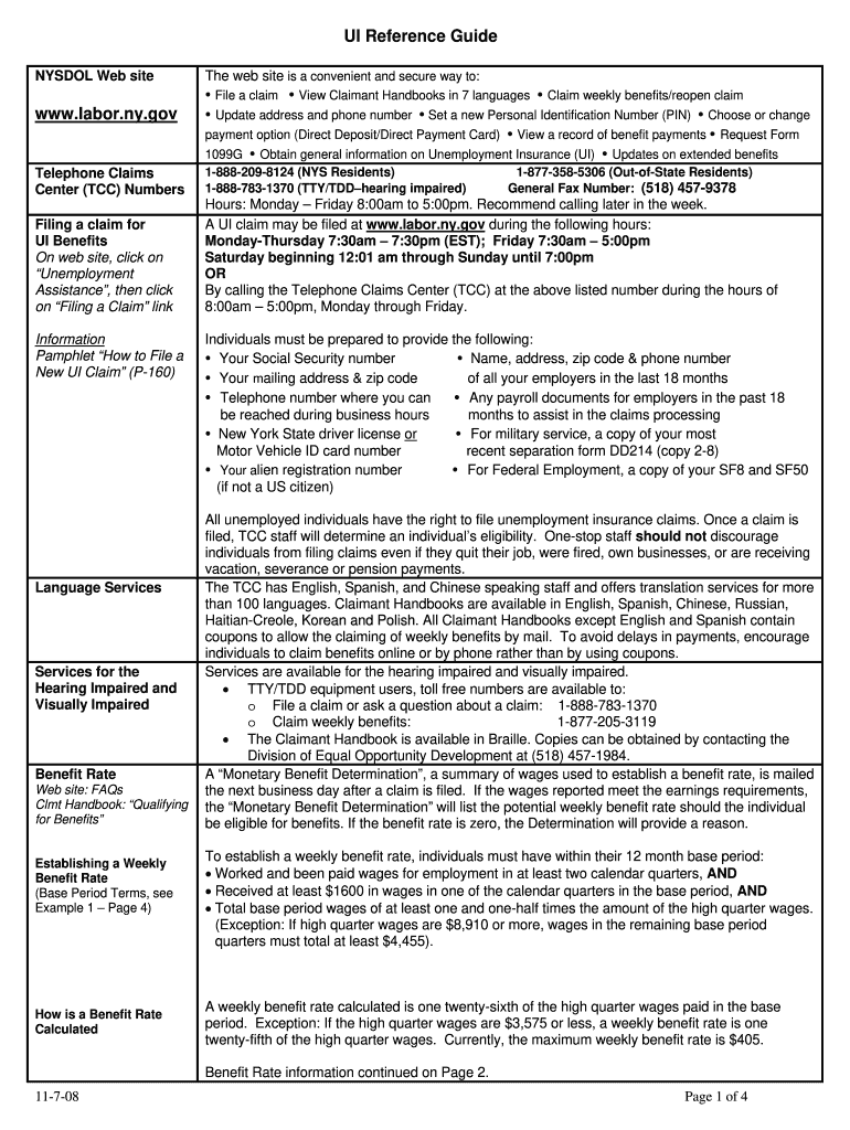 Ny State Department of Labor Ui Claimant Supplemental Registration Form