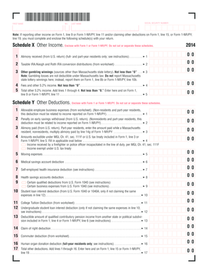 Note If Reporting Other Income on Form 1, Line 9 or Form 1 NRPY, Line 11 Mass