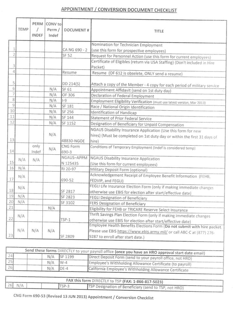 PermIndef Hire Packet Example  Calguard Ca  Form