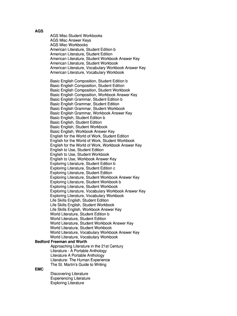 American Guidance Service Worksheets Answer Key  Form